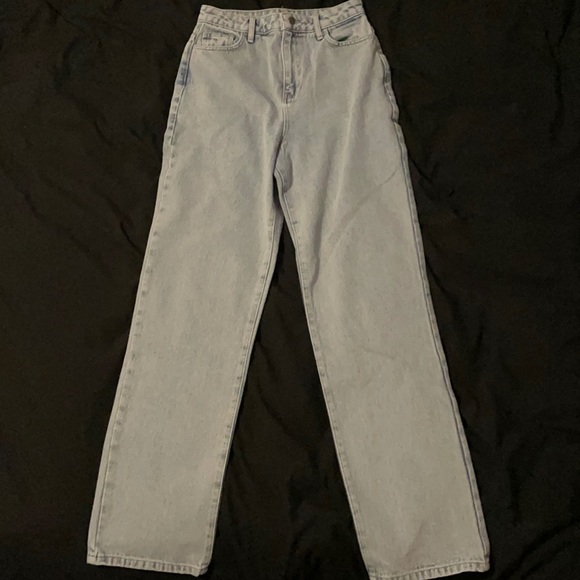 Denim - blue high rise boyfriend jeans